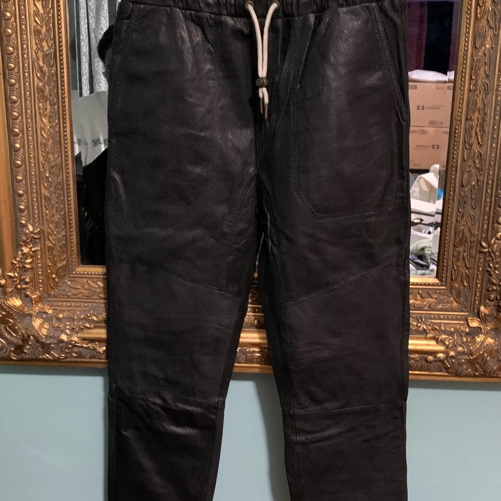 Zanderobe Leather Joggers - Picture 2 of 7